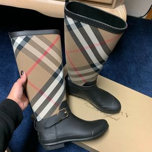 Burberry rain boots